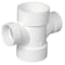 Charlotte Pipe And Foundry Charlotte Pipe Schedule 40 2 in. Hub X 2 in. D Hub PVC Sanitary Tee 1 pk PVC004290600 - alternate 1